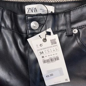 Zara faux leather pants